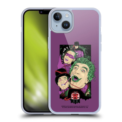 Batman TV Series Graphics Villains Soft Gel Case for Apple iPhone 14 Plus