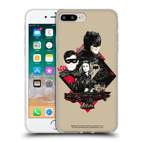 Batman TV Series Graphics Trio Soft Gel Case for Apple iPhone 7 Plus / iPhone 8 Plus