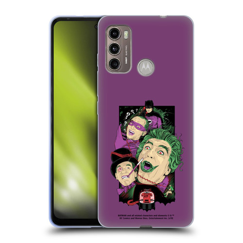 Batman TV Series Graphics Villains Soft Gel Case for Motorola Moto G60 / Moto G40 Fusion