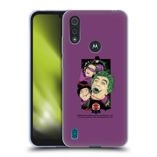 Batman TV Series Graphics Villains Soft Gel Case for Motorola Moto E6s (2020)