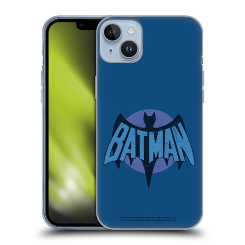 Batman TV Series Logos Distressed Look Soft Gel Case for Apple iPhone 14 Plus