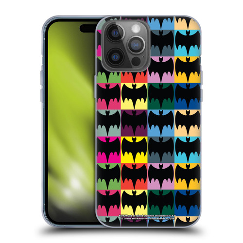 Batman TV Series Logos Patterns Soft Gel Case for Apple iPhone 14 Pro Max