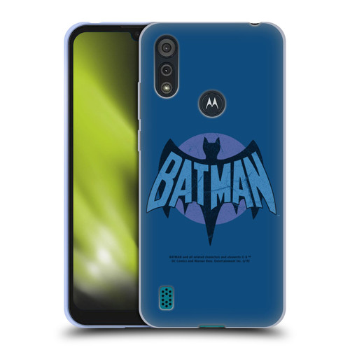 Batman TV Series Logos Distressed Look Soft Gel Case for Motorola Moto E6s (2020)