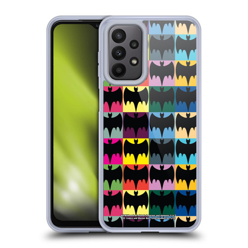 Batman TV Series Logos Patterns Soft Gel Case for Samsung Galaxy A23 / 5G (2022)