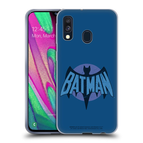 Batman TV Series Logos Distressed Look Soft Gel Case for Samsung Galaxy A40 (2019)