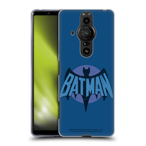 Batman TV Series Logos Distressed Look Soft Gel Case for Sony Xperia Pro-I
