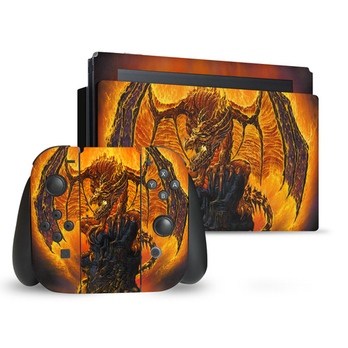 Ed Beard Jr Dragons Harbinger Of Fire Vinyl Sticker Skin Decal Cover for Nintendo Switch Bundle