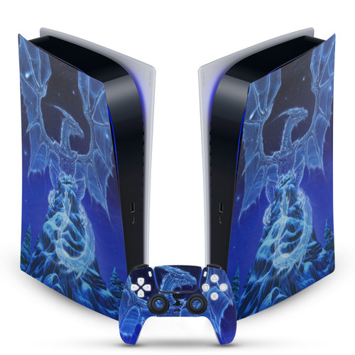 Ed Beard Jr Dragons Winter Spirit Vinyl Sticker Skin Decal Cover for Sony PS5 Digital Edition Bundle