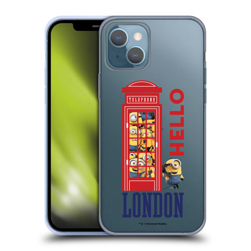 Minions Minion British Invasion Telephone Booth Soft Gel Case for Apple iPhone 13