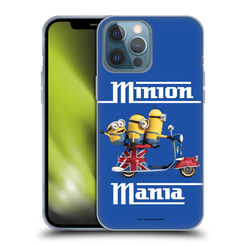 Minions Minion British Invasion Union Jack Scooter Soft Gel Case for Apple iPhone 13 Pro Max