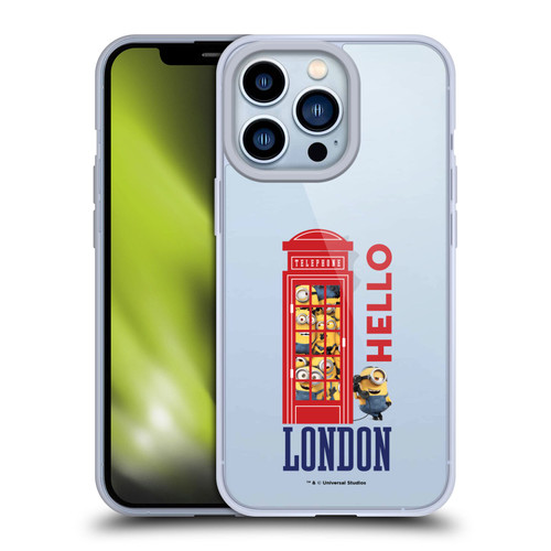 Minions Minion British Invasion Telephone Booth Soft Gel Case for Apple iPhone 13 Pro