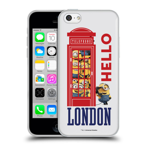 Minions Minion British Invasion Telephone Booth Soft Gel Case for Apple iPhone 5c