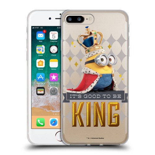 Minions Minion British Invasion King Bob Soft Gel Case for Apple iPhone 7 Plus / iPhone 8 Plus