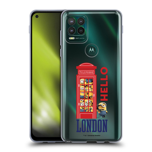 Minions Minion British Invasion Telephone Booth Soft Gel Case for Motorola Moto G Stylus 5G 2021