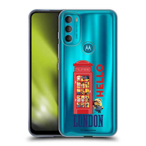 Minions Minion British Invasion Telephone Booth Soft Gel Case for Motorola Moto G71 5G