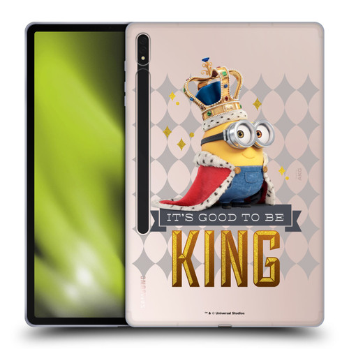 Minions Minion British Invasion King Bob Soft Gel Case for Samsung Galaxy Tab S8 Plus