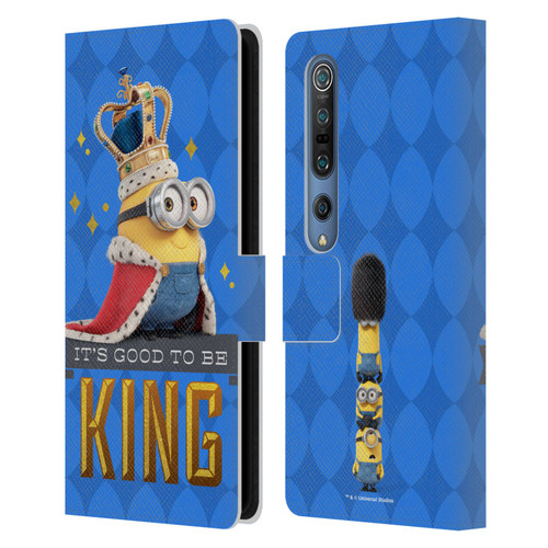 Minions Minion British Invasion King Bob Leather Book Wallet Case Cover For Xiaomi Mi 10 5G / Mi 10 Pro 5G