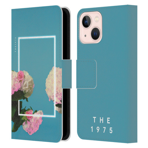 The 1975 Key Art Roses Blue Leather Book Wallet Case Cover For Apple iPhone 13 Mini