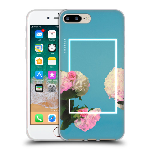 The 1975 Key Art Roses Blue Soft Gel Case for Apple iPhone 7 Plus / iPhone 8 Plus