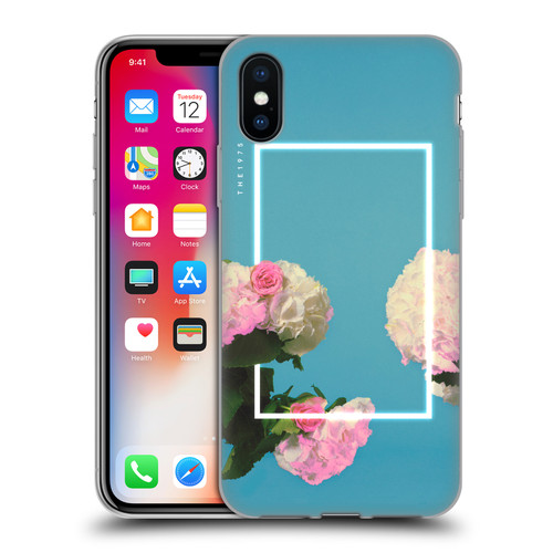 The 1975 Key Art Roses Blue Soft Gel Case for Apple iPhone X / iPhone XS