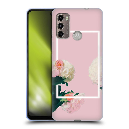 The 1975 Key Art Roses Pink Soft Gel Case for Motorola Moto G60 / Moto G40 Fusion