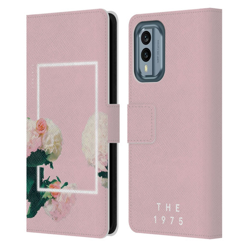 The 1975 Key Art Roses Pink Leather Book Wallet Case Cover For Nokia X30