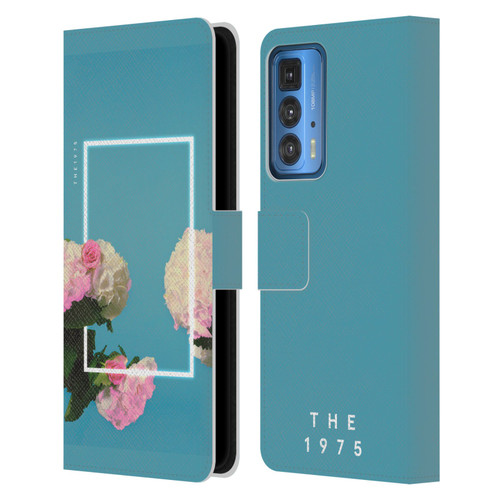 The 1975 Key Art Roses Blue Leather Book Wallet Case Cover For Motorola Edge 20 Pro