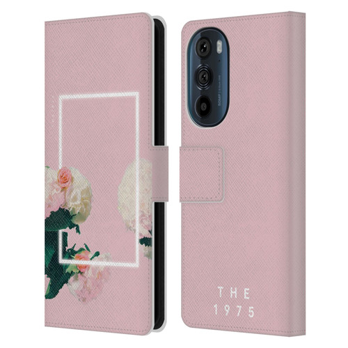 The 1975 Key Art Roses Pink Leather Book Wallet Case Cover For Motorola Edge 30