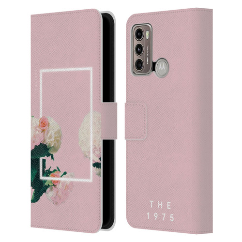 The 1975 Key Art Roses Pink Leather Book Wallet Case Cover For Motorola Moto G60 / Moto G40 Fusion