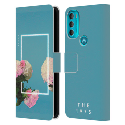 The 1975 Key Art Roses Blue Leather Book Wallet Case Cover For Motorola Moto G71 5G