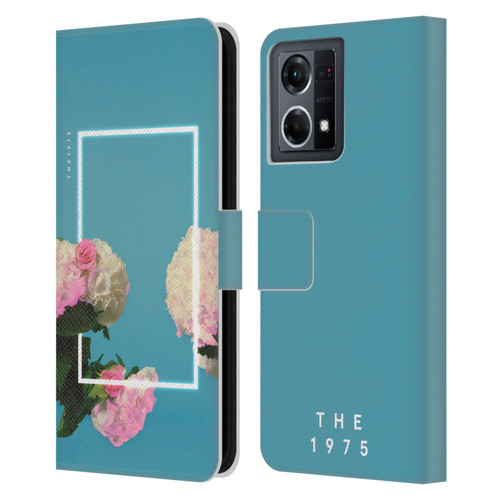 The 1975 Key Art Roses Blue Leather Book Wallet Case Cover For OPPO Reno8 4G