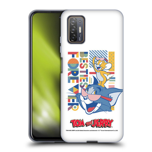 Tom and Jerry Color Blocks Besties Forever Soft Gel Case for HTC Desire 21 Pro 5G