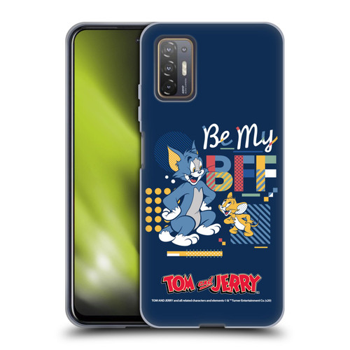 Tom and Jerry Color Blocks Be My Bff Soft Gel Case for HTC Desire 21 Pro 5G