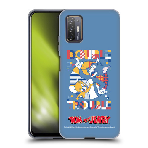 Tom and Jerry Color Blocks Double Trouble Soft Gel Case for HTC Desire 21 Pro 5G