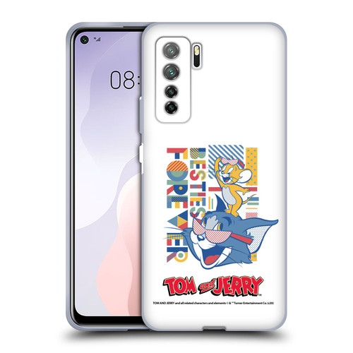 Tom and Jerry Color Blocks Besties Forever Soft Gel Case for Huawei Nova 7 SE/P40 Lite 5G