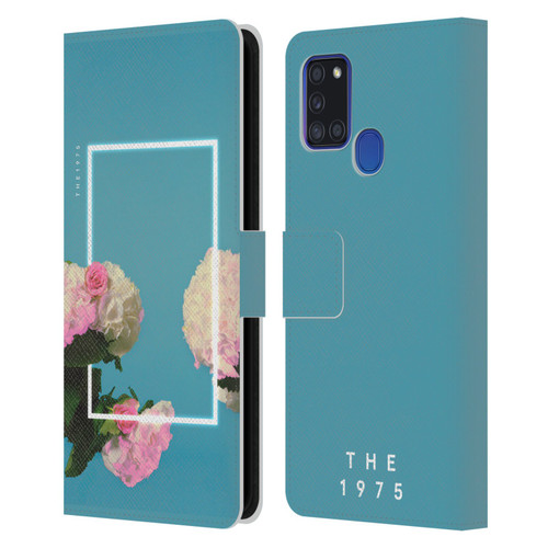 The 1975 Key Art Roses Blue Leather Book Wallet Case Cover For Samsung Galaxy A21s (2020)