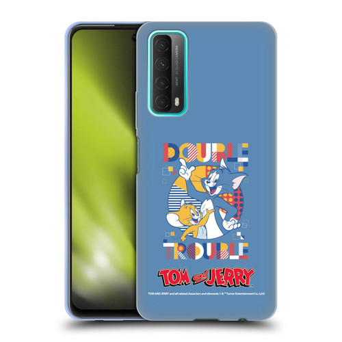 Tom and Jerry Color Blocks Double Trouble Soft Gel Case for Huawei P Smart (2021)