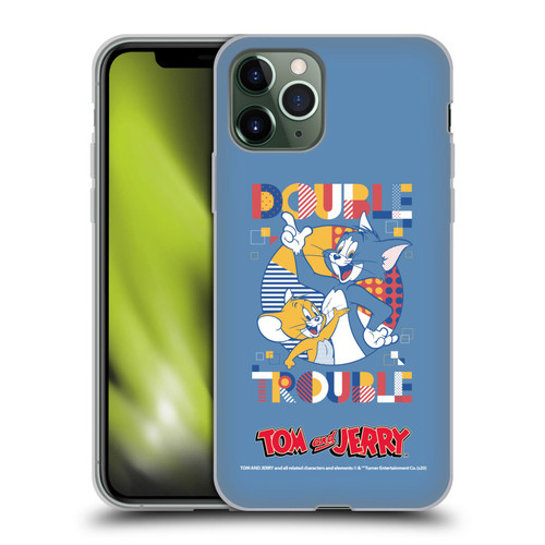 Tom and Jerry Color Blocks Double Trouble Soft Gel Case for Apple iPhone 11 Pro