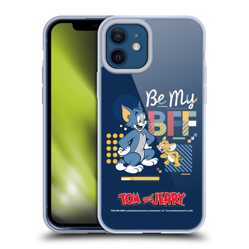 Tom and Jerry Color Blocks Be My Bff Soft Gel Case for Apple iPhone 12 / iPhone 12 Pro