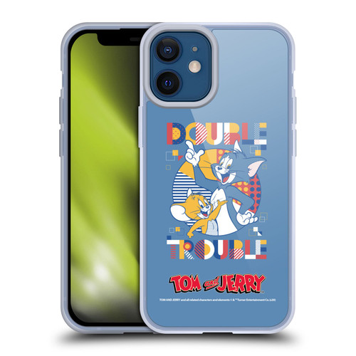 Tom and Jerry Color Blocks Double Trouble Soft Gel Case for Apple iPhone 12 Mini