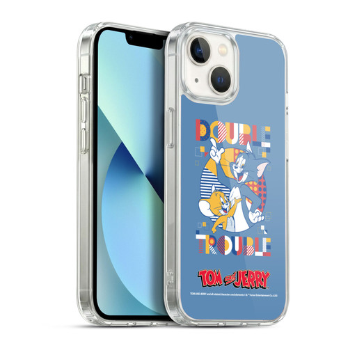 Tom and Jerry Color Blocks Double Trouble Soft Gel Case for Apple iPhone 13