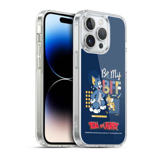 Tom and Jerry Color Blocks Be My Bff Soft Gel Case for Apple iPhone 13 Pro & MagSafe