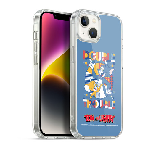 Tom and Jerry Color Blocks Double Trouble Soft Gel Case for Apple iPhone 14 Plus & MagSafe