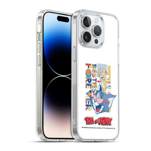 Tom and Jerry Color Blocks Besties Forever Soft Gel Case for Apple iPhone 14 Pro Max & MagSafe