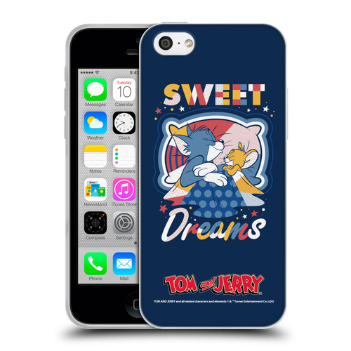 Tom and Jerry Color Blocks Sweet Dreams Soft Gel Case for Apple iPhone 5c