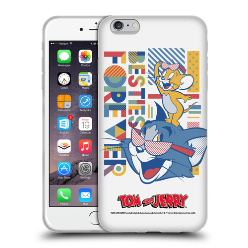 Tom and Jerry Color Blocks Besties Forever Soft Gel Case for Apple iPhone 6 Plus / iPhone 6s Plus
