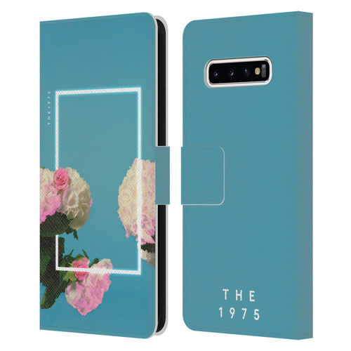 The 1975 Key Art Roses Blue Leather Book Wallet Case Cover For Samsung Galaxy S10+ / S10 Plus