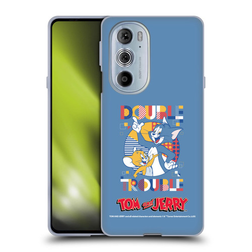 Tom and Jerry Color Blocks Double Trouble Soft Gel Case for Motorola Edge X30