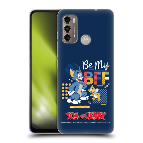 Tom and Jerry Color Blocks Be My Bff Soft Gel Case for Motorola Moto G60 / Moto G40 Fusion