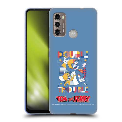 Tom and Jerry Color Blocks Double Trouble Soft Gel Case for Motorola Moto G60 / Moto G40 Fusion